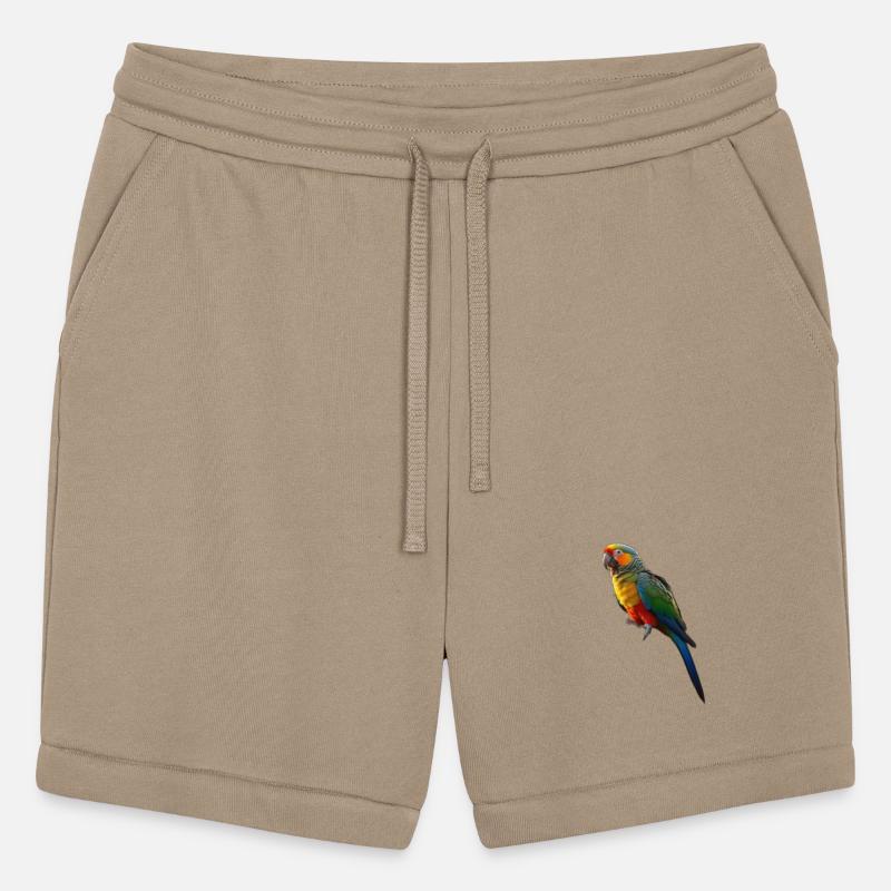 Picture of a parrot colored in bright green, red,