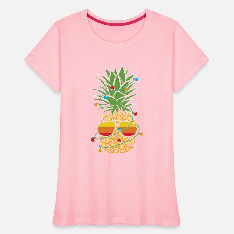 Pineapple decorated with Christmas light