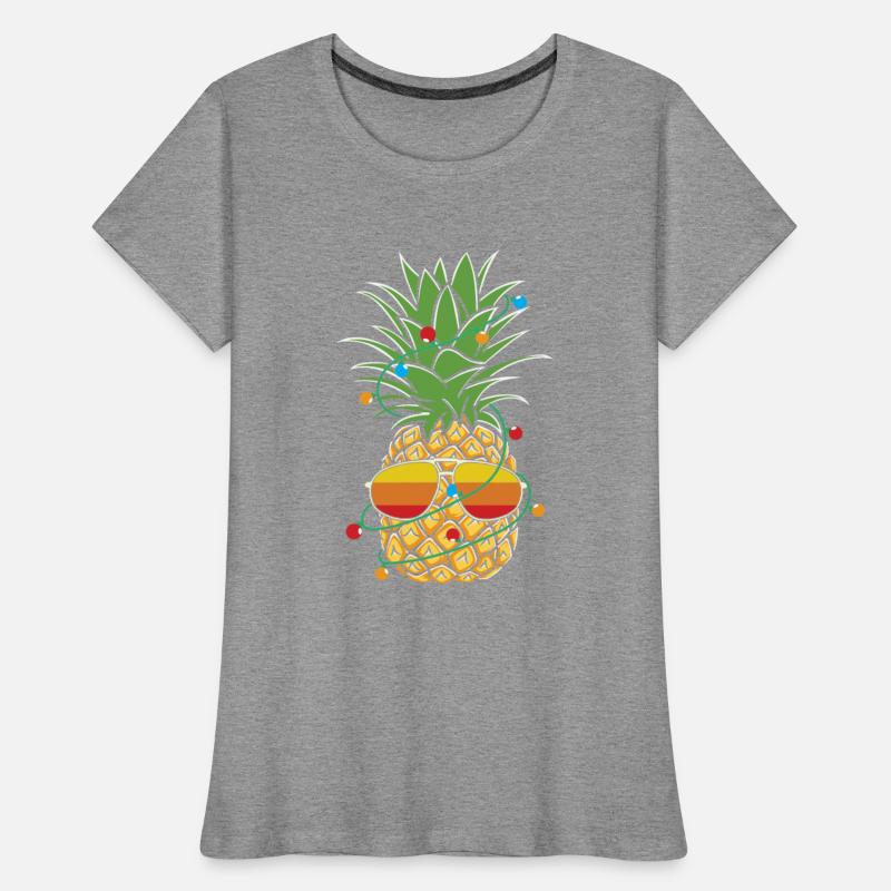 Pineapple decorated with Christmas light