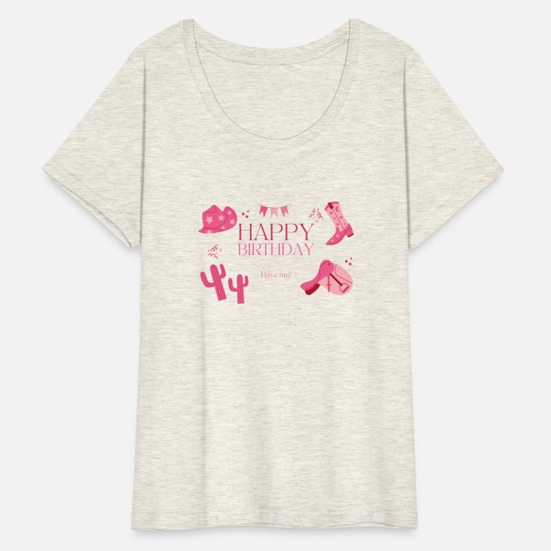 Pink Cute Rodeo Cowgirl Happy Birthday