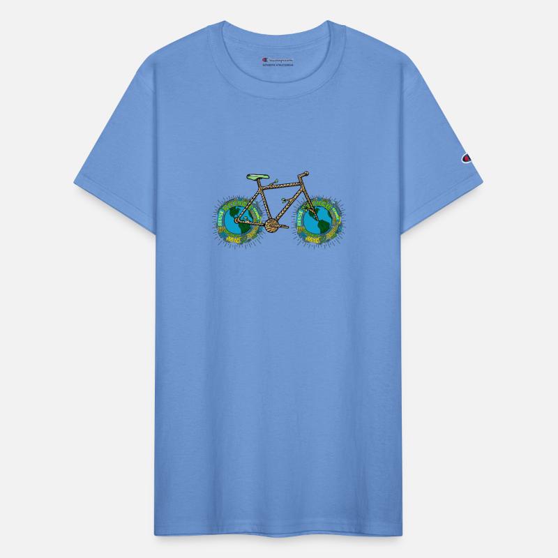 Planet Earth Bike, Cycling Pun, Bicycle Wheel Art