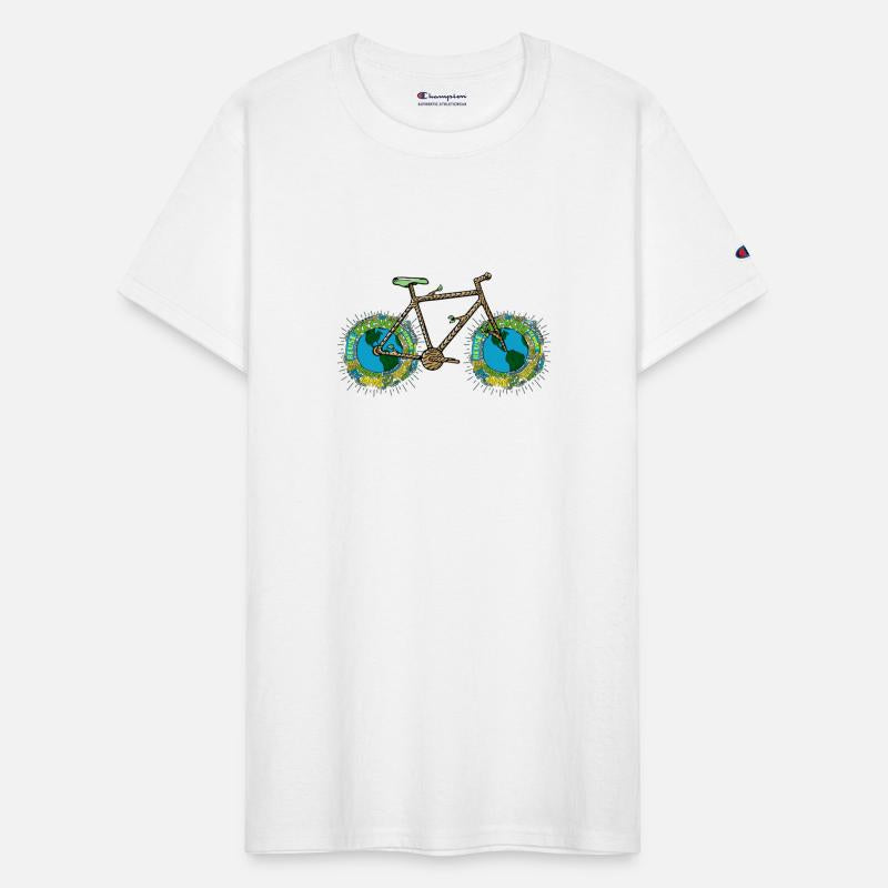 Planet Earth Bike, Cycling Pun, Bicycle Wheel Art