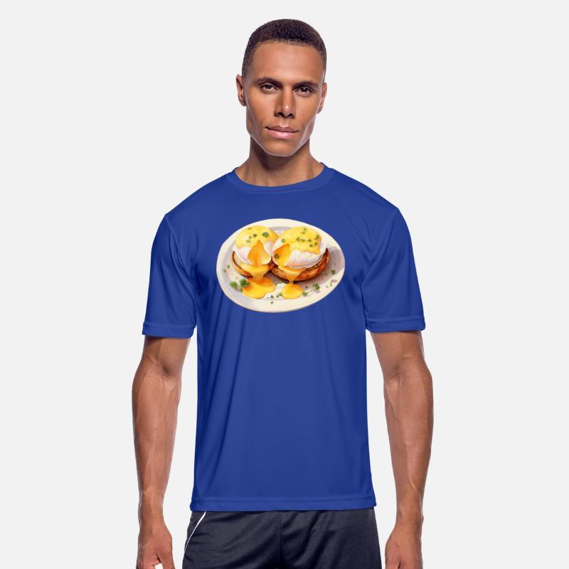 Plate of Double Egg Benedict with Hollandaise Sauc