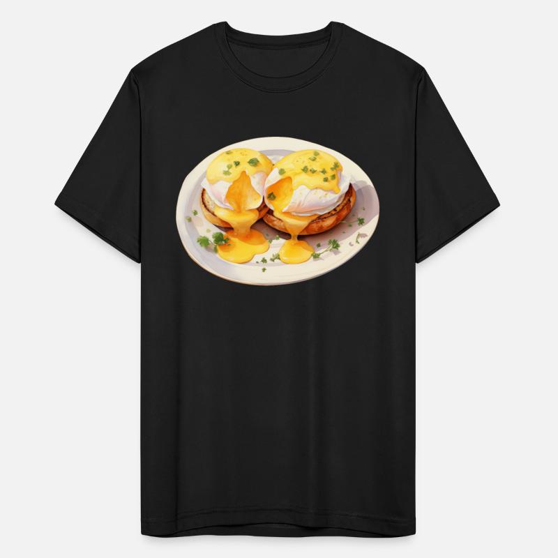 Plate of Double Egg Benedict with Hollandaise Sauc