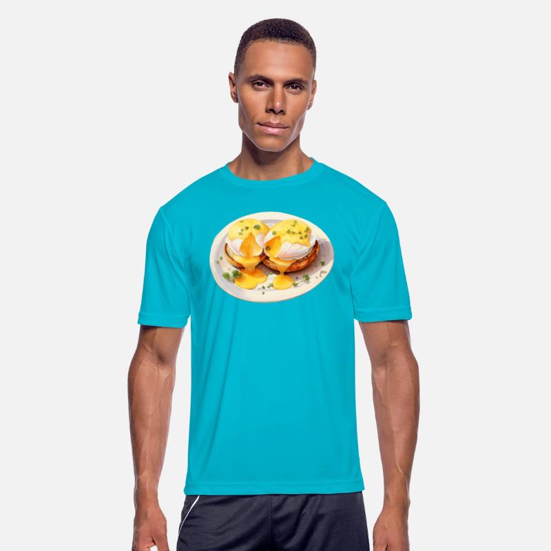 Plate of Double Egg Benedict with Hollandaise Sauc