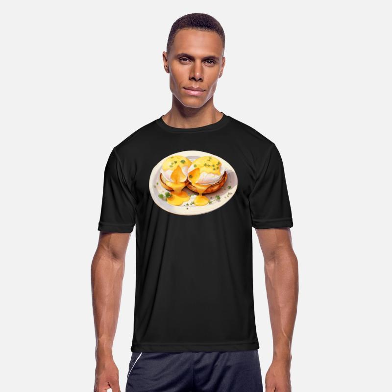 Plate of Double Egg Benedict with Hollandaise Sauc