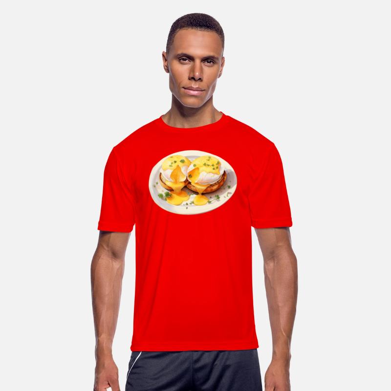 Plate of Double Egg Benedict with Hollandaise Sauc