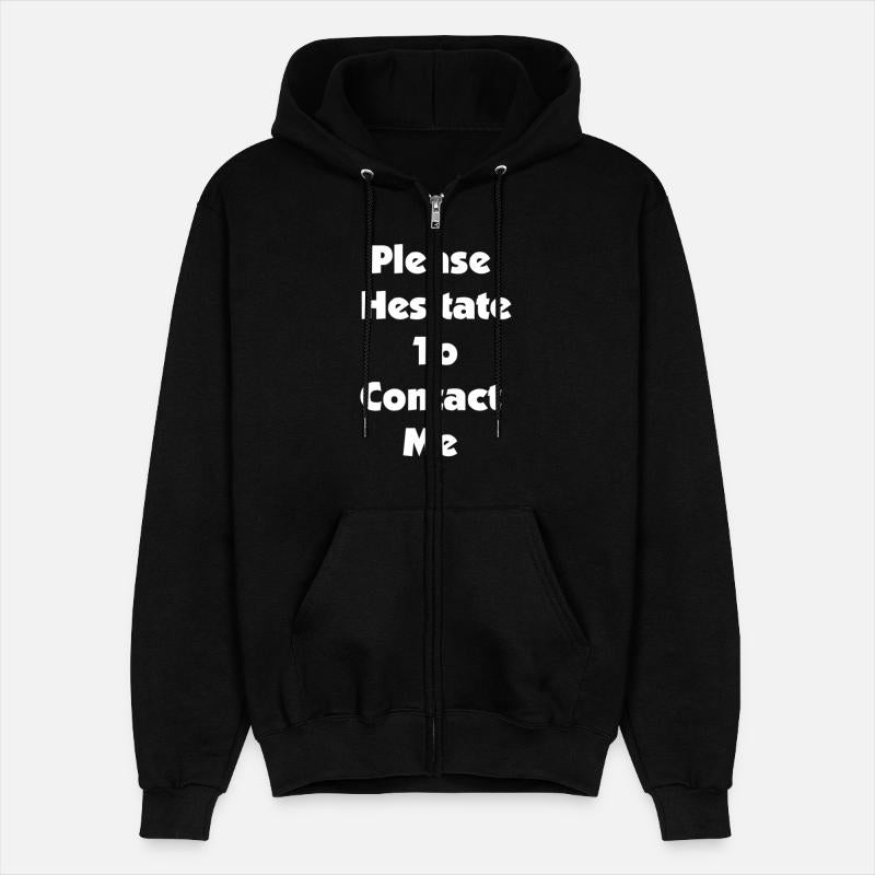 "please hesitate to contact me" in plain white let