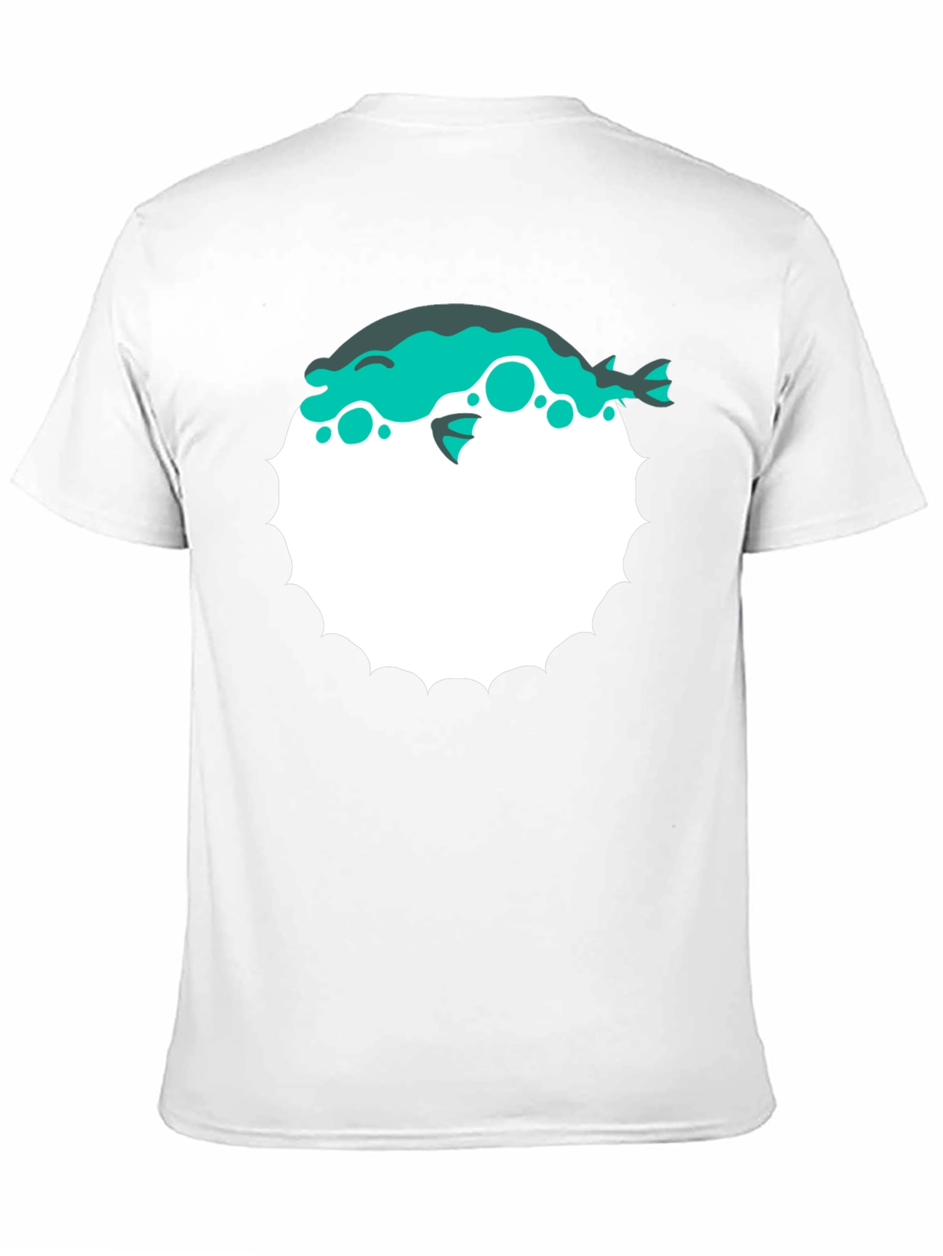 Pufferfish Graphic Print T-Shirt - Black