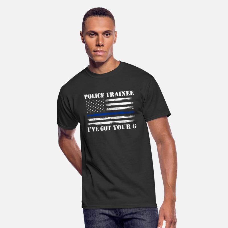 Police Trainee With Thin Blue Line Patriot For A