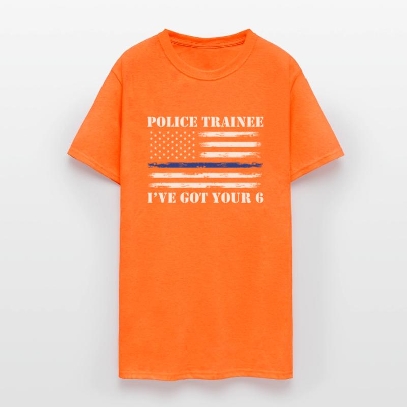 Police Trainee With Thin Blue Line Patriot For A