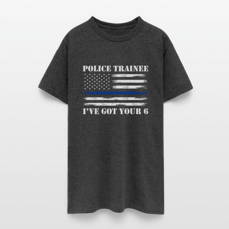 Police Trainee With Thin Blue Line Patriot For A