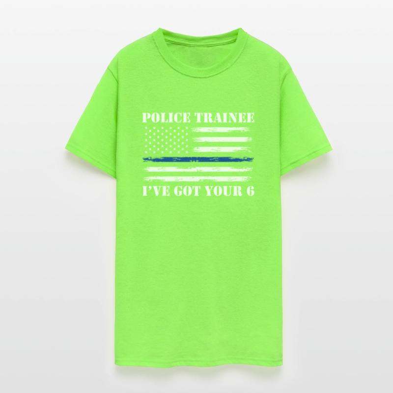 Police Trainee With Thin Blue Line Patriot For A