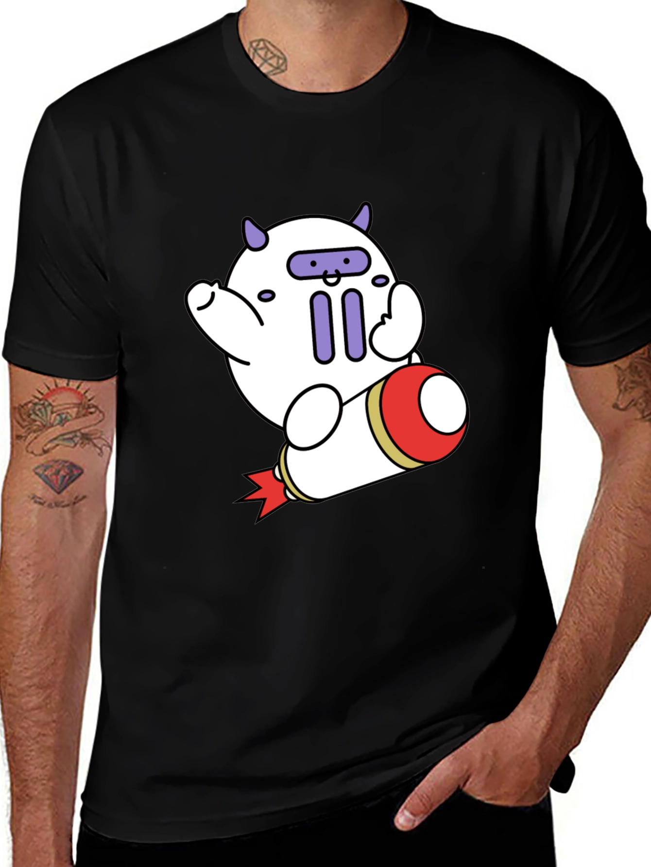 Cute Cartoon Rocket T-Shirt