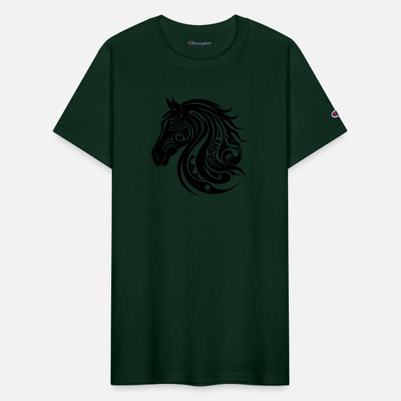 Pretty horse portrait tattoo style