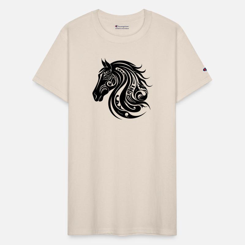 Pretty horse portrait tattoo style