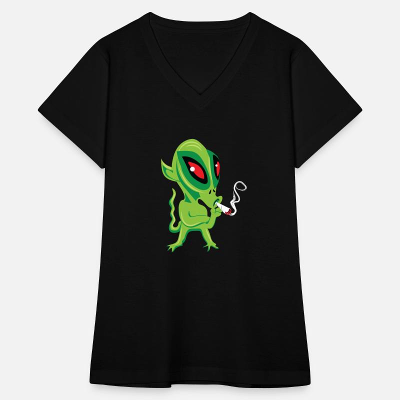 Proud Weed Smoking Alien Cannabis Joint Fanatic