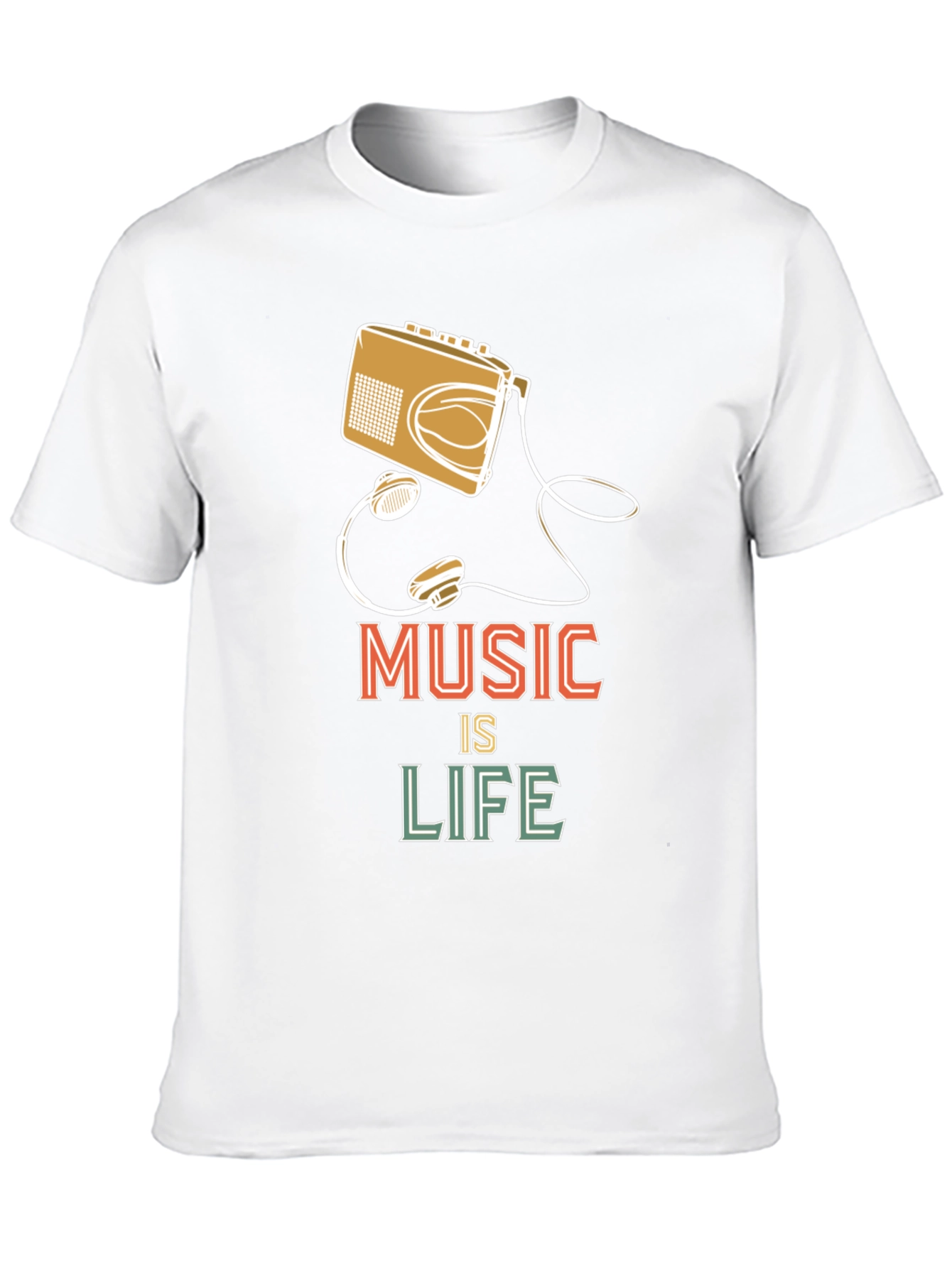 Music is Life Graphic T-Shirt - Retro Style
