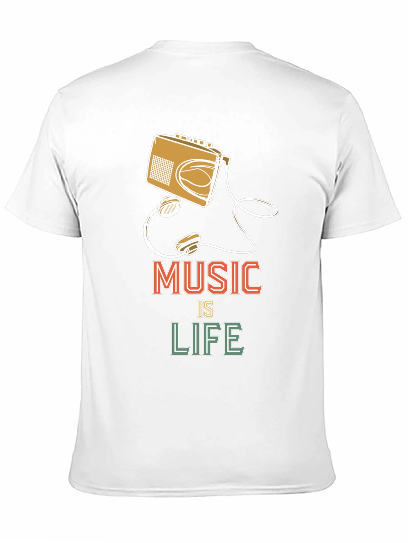 Music is Life Graphic T-Shirt - Retro Style