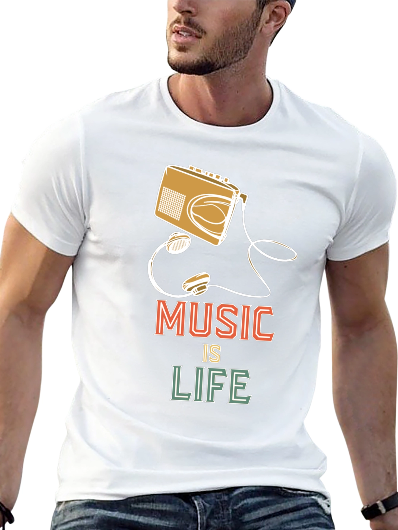 Music is Life Graphic T-Shirt - Retro Style