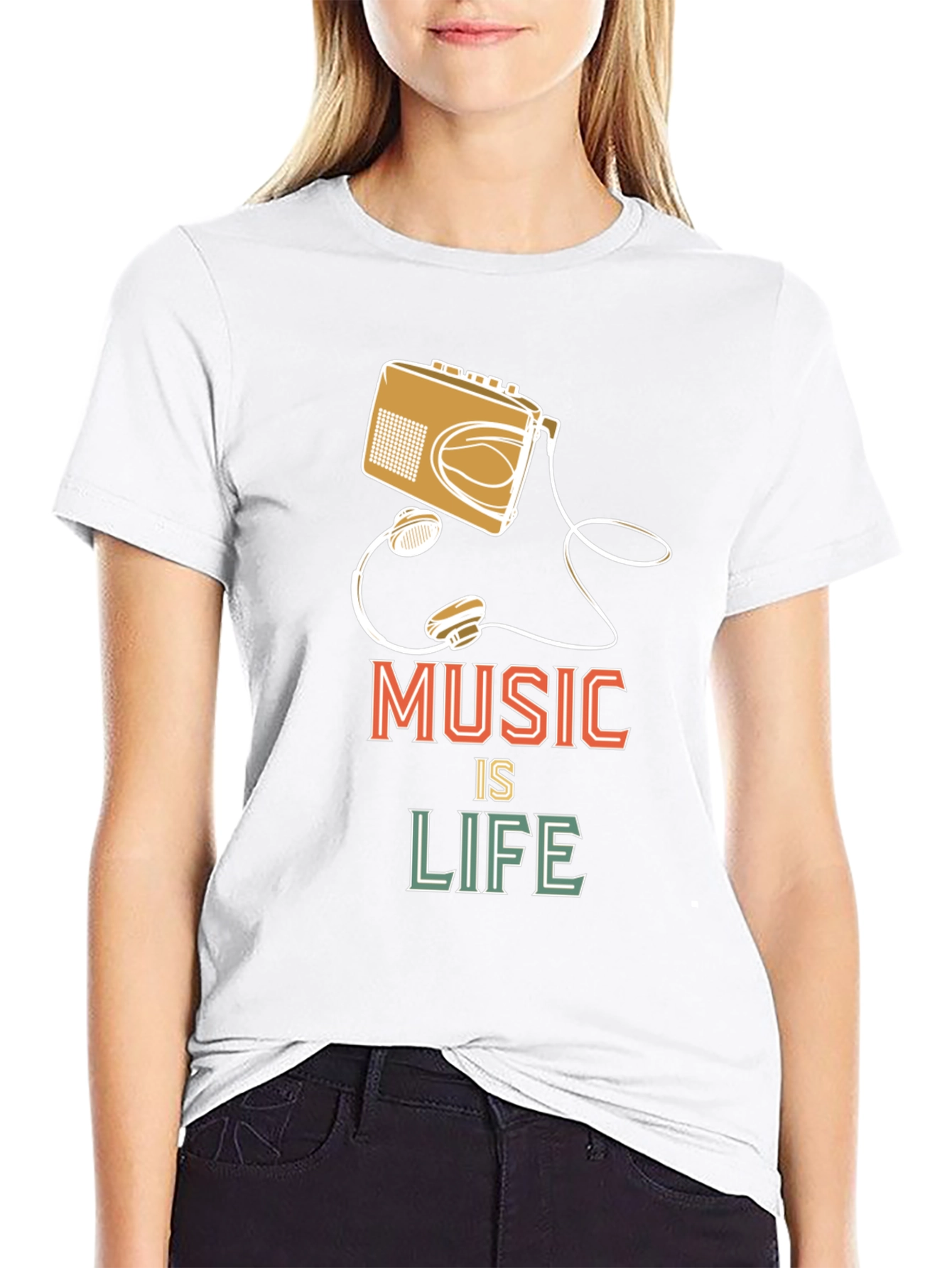 Music is Life Graphic T-Shirt - Retro Style