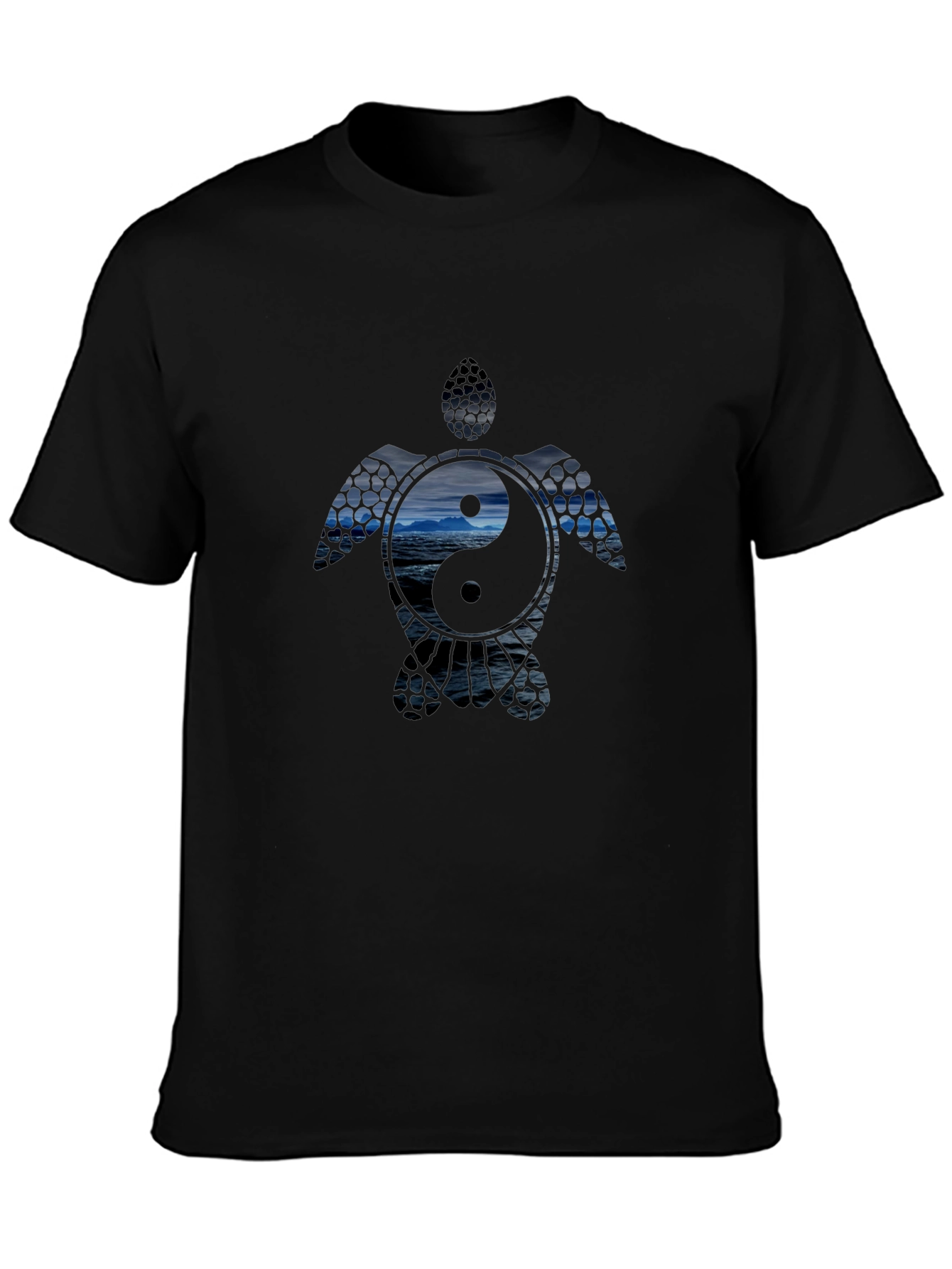 Yin Yang Sea Turtle Graphic T-Shirt