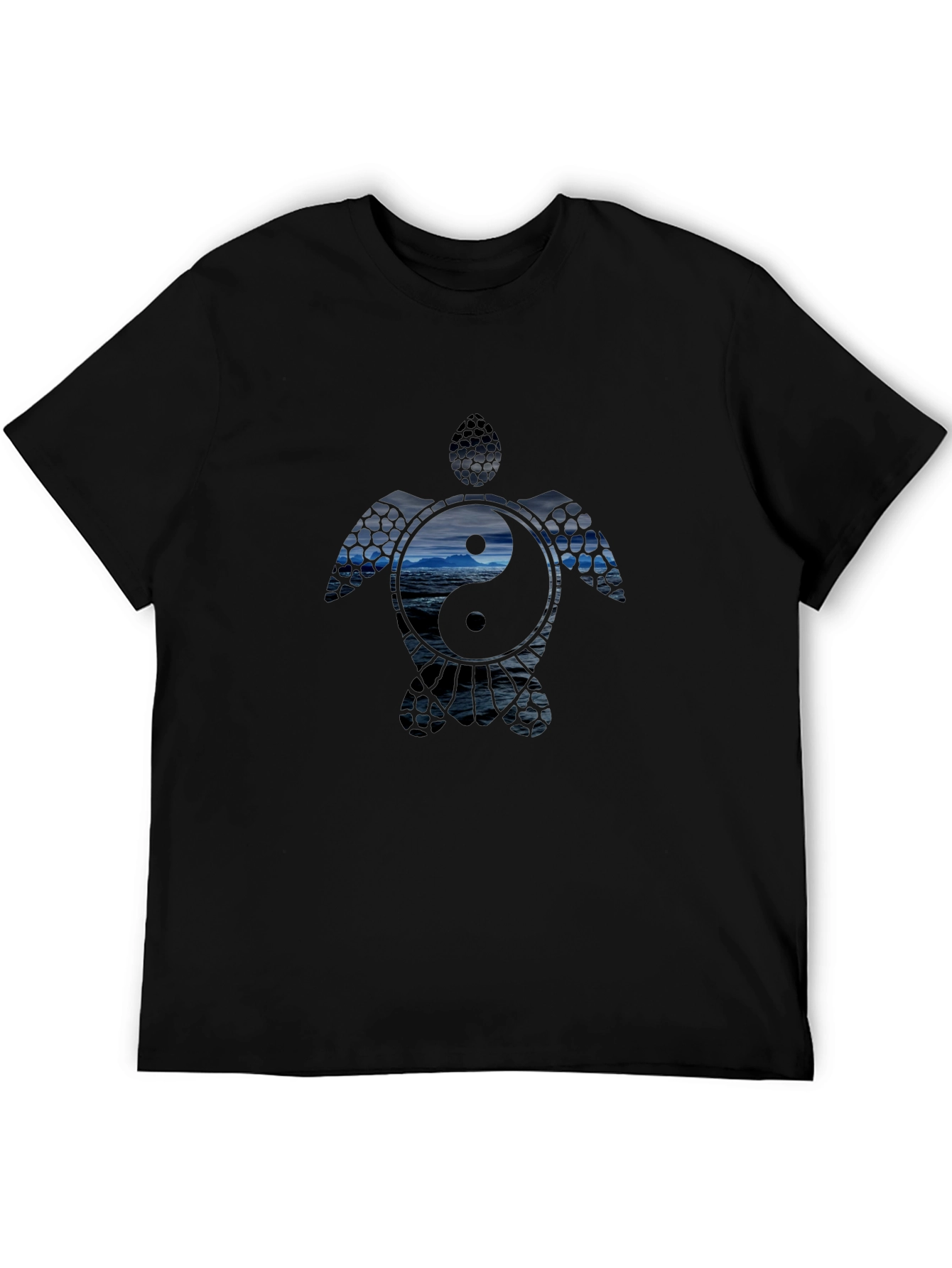 Yin Yang Sea Turtle Graphic T-Shirt
