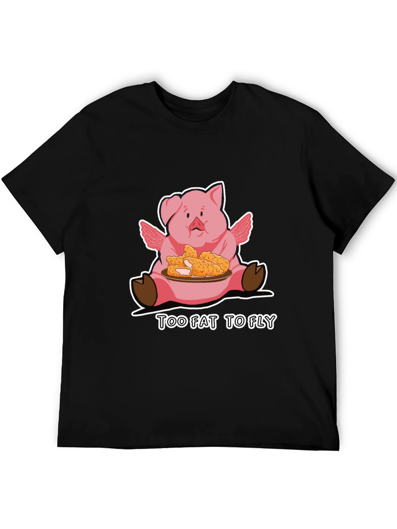 Too Fat To Fly Pig T-Shirt