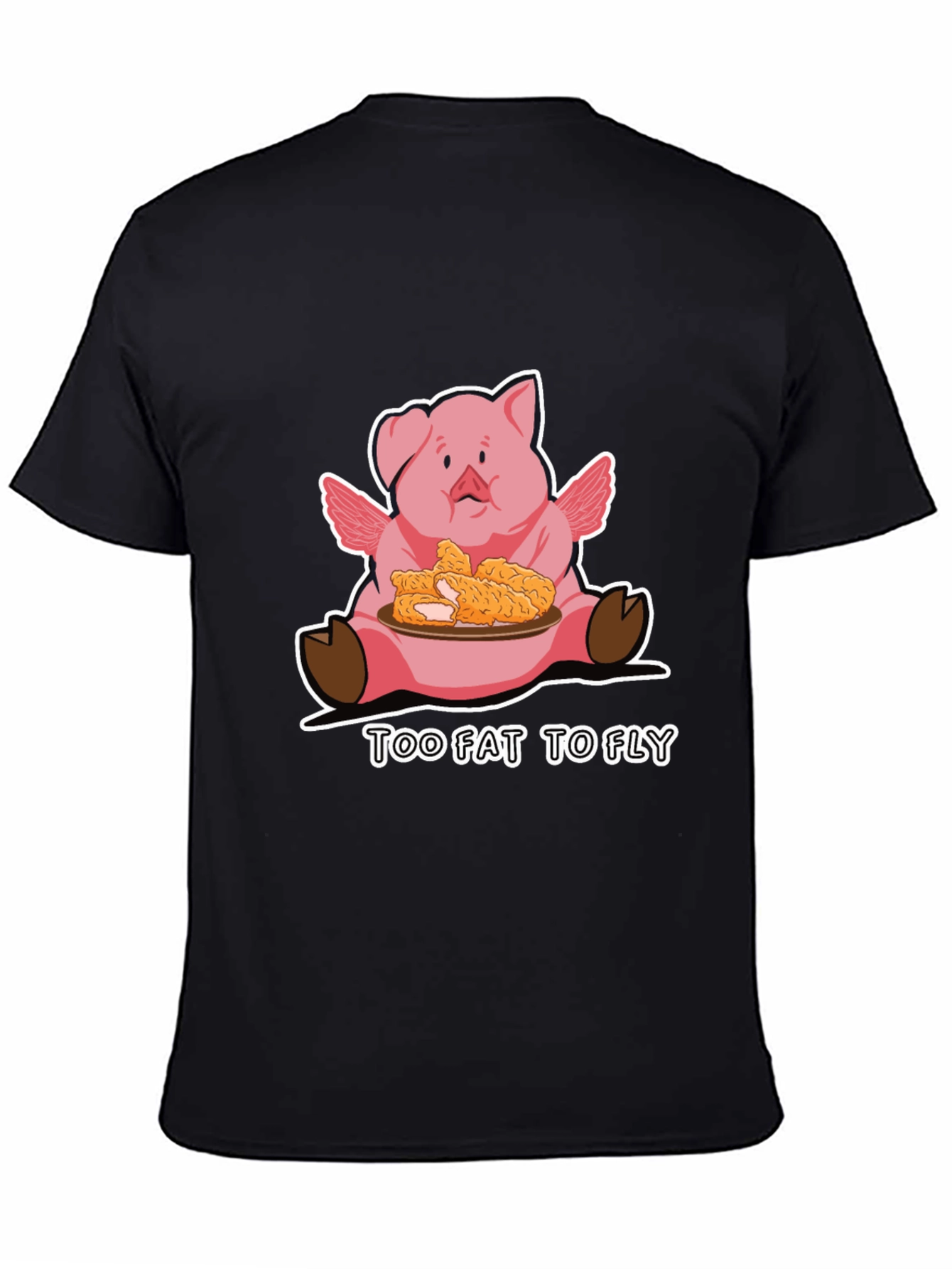 Too Fat To Fly Pig T-Shirt