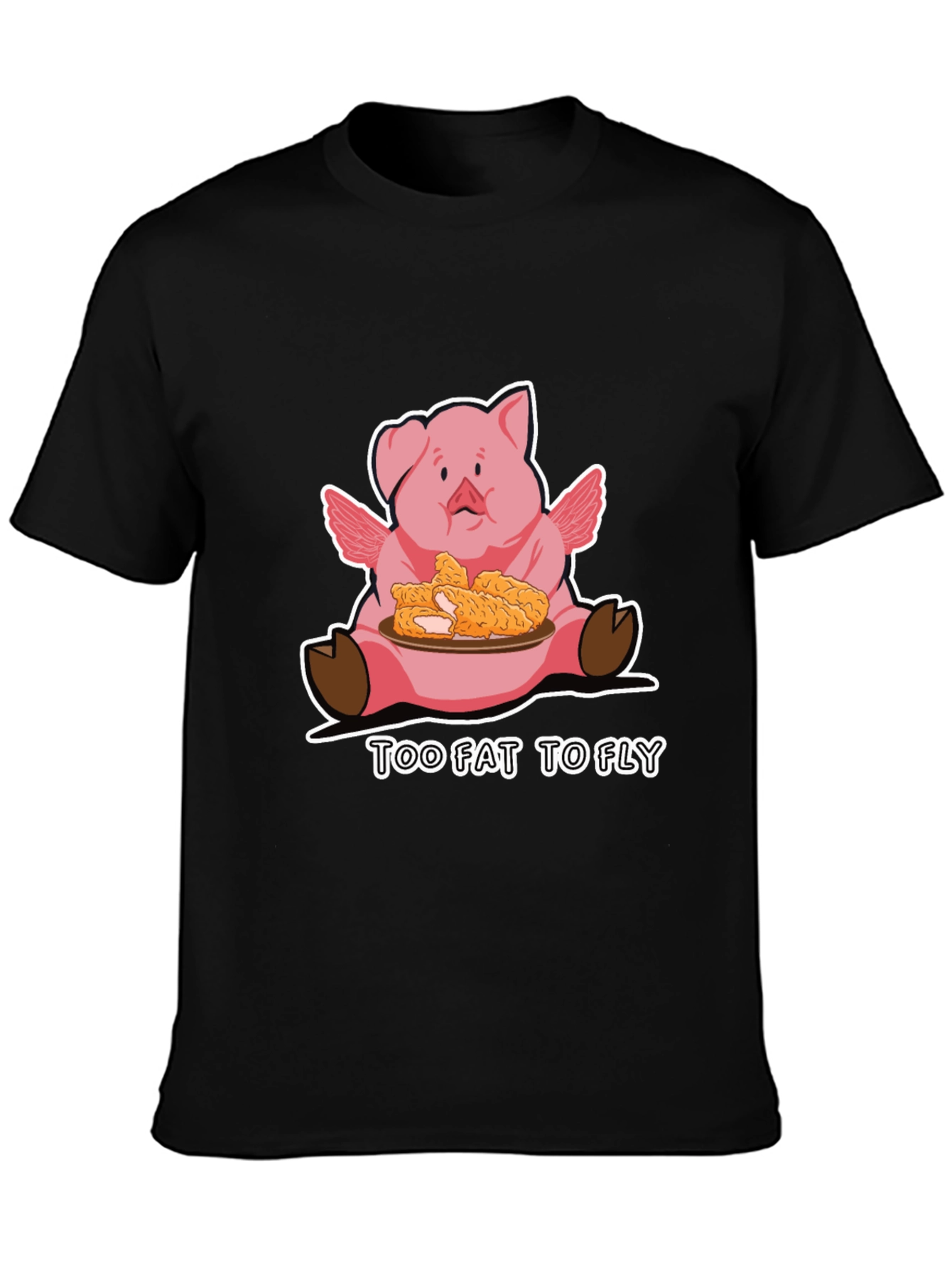 Too Fat To Fly Pig T-Shirt
