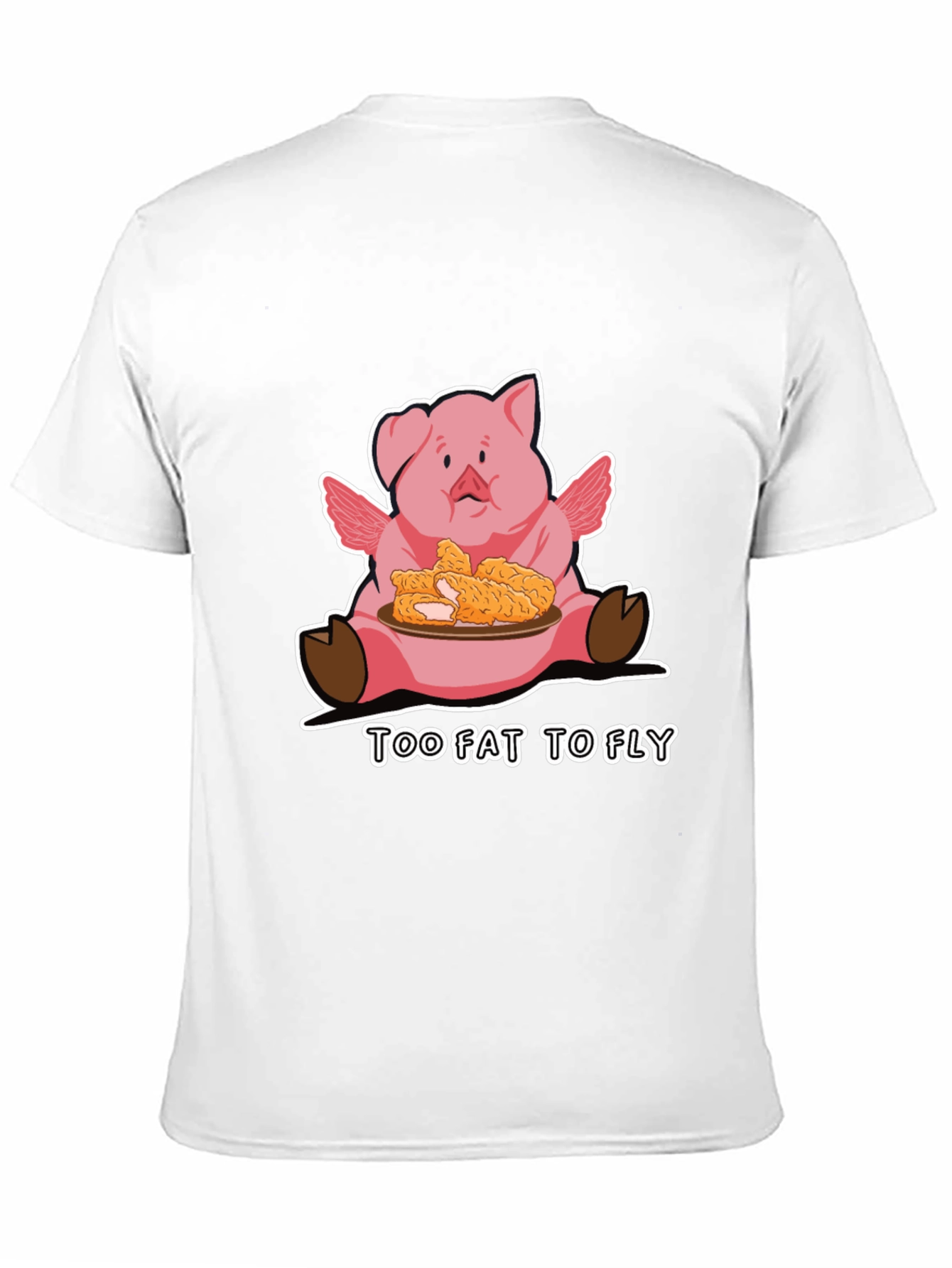 Too Fat To Fly Pig T-Shirt