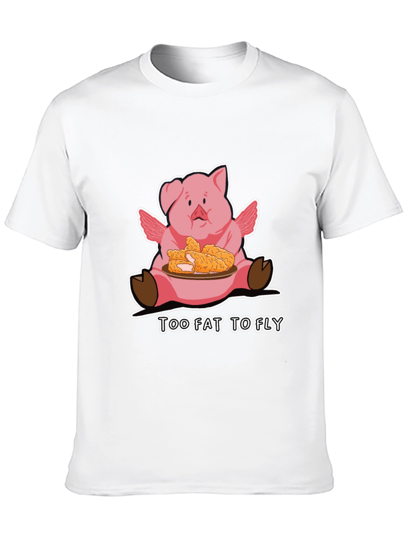 Too Fat To Fly Pig T-Shirt