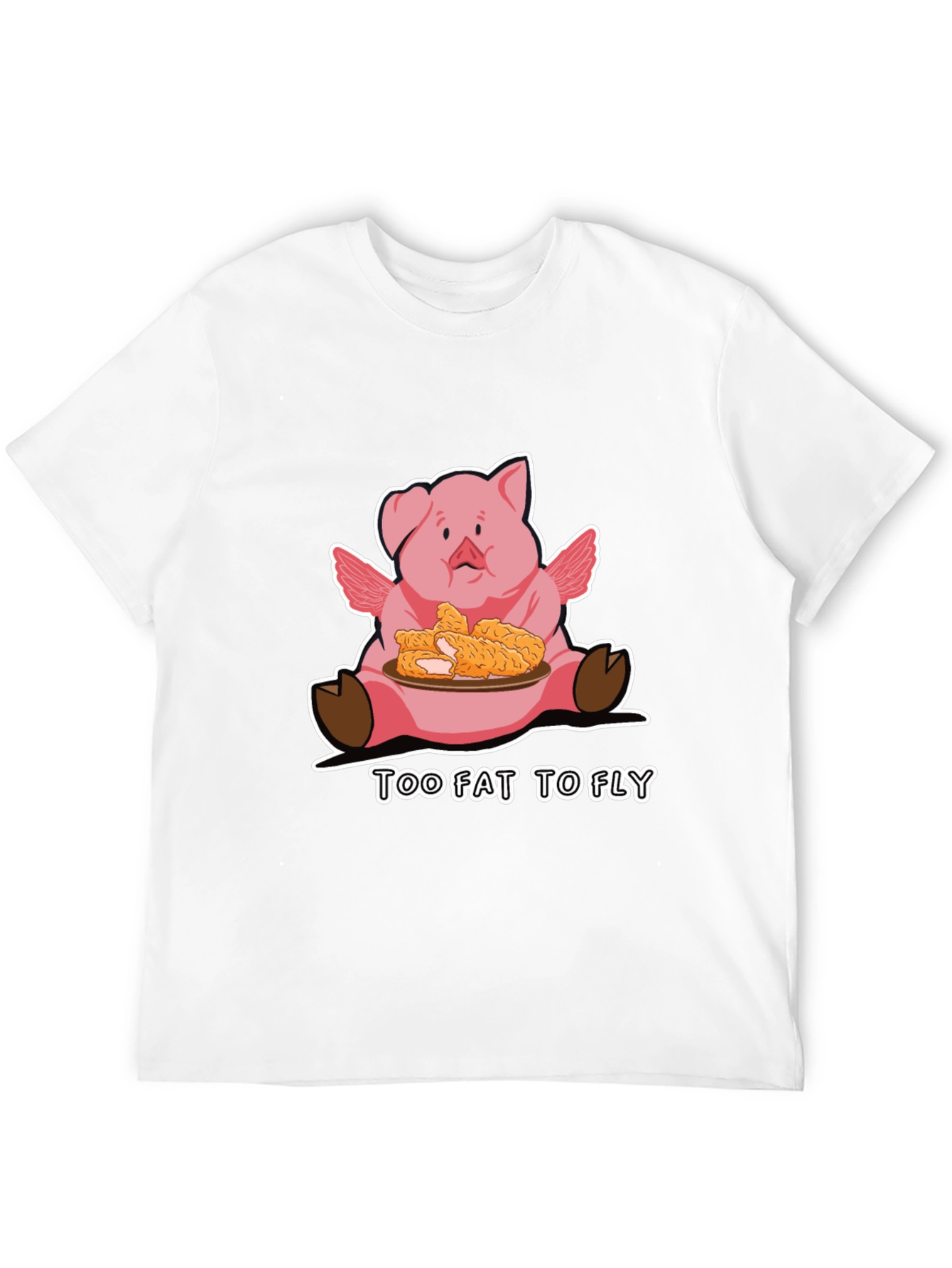 Too Fat To Fly Pig T-Shirt
