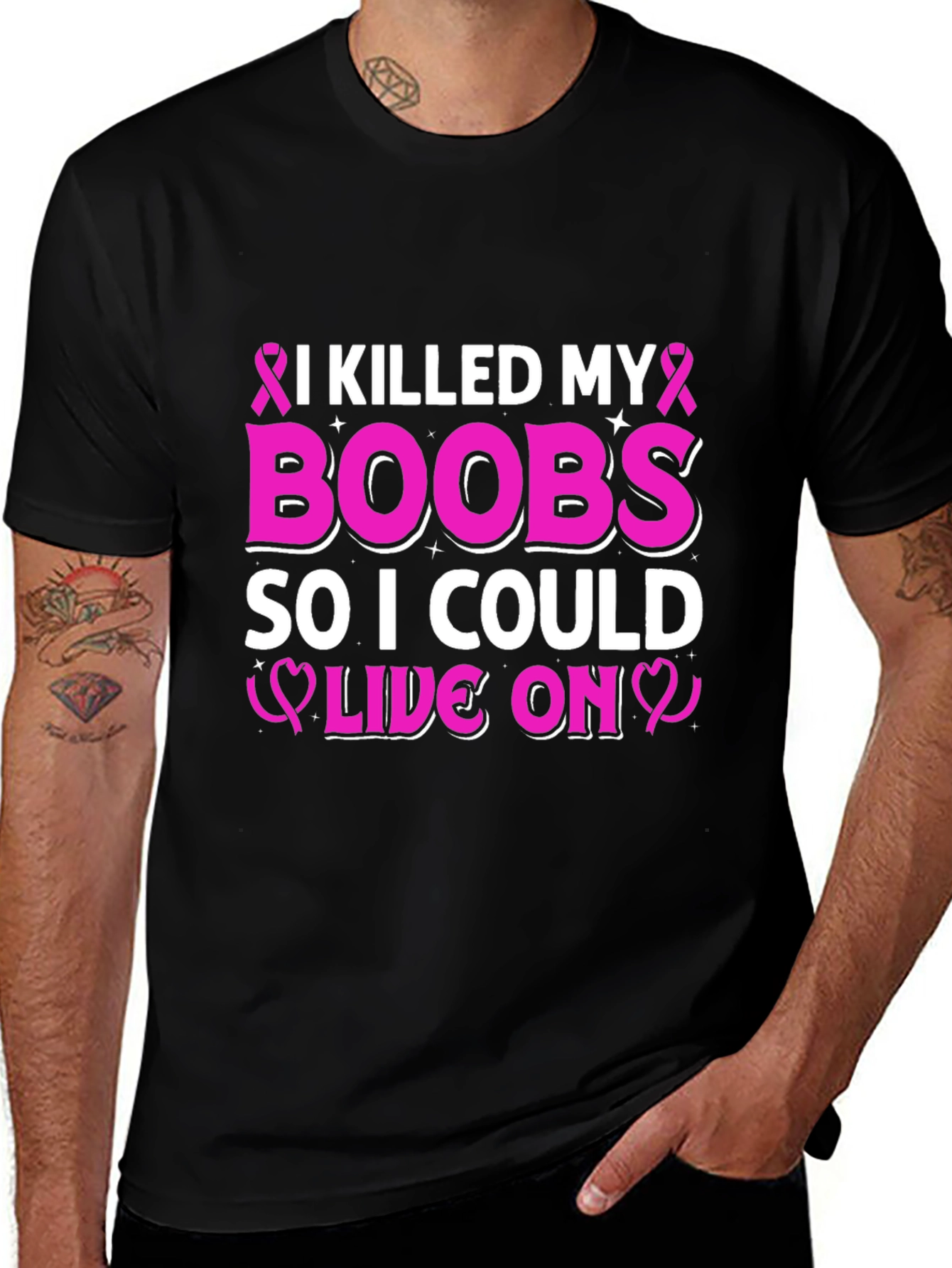 I Killed My Boobs Breast Cancer Awareness T-Shirt