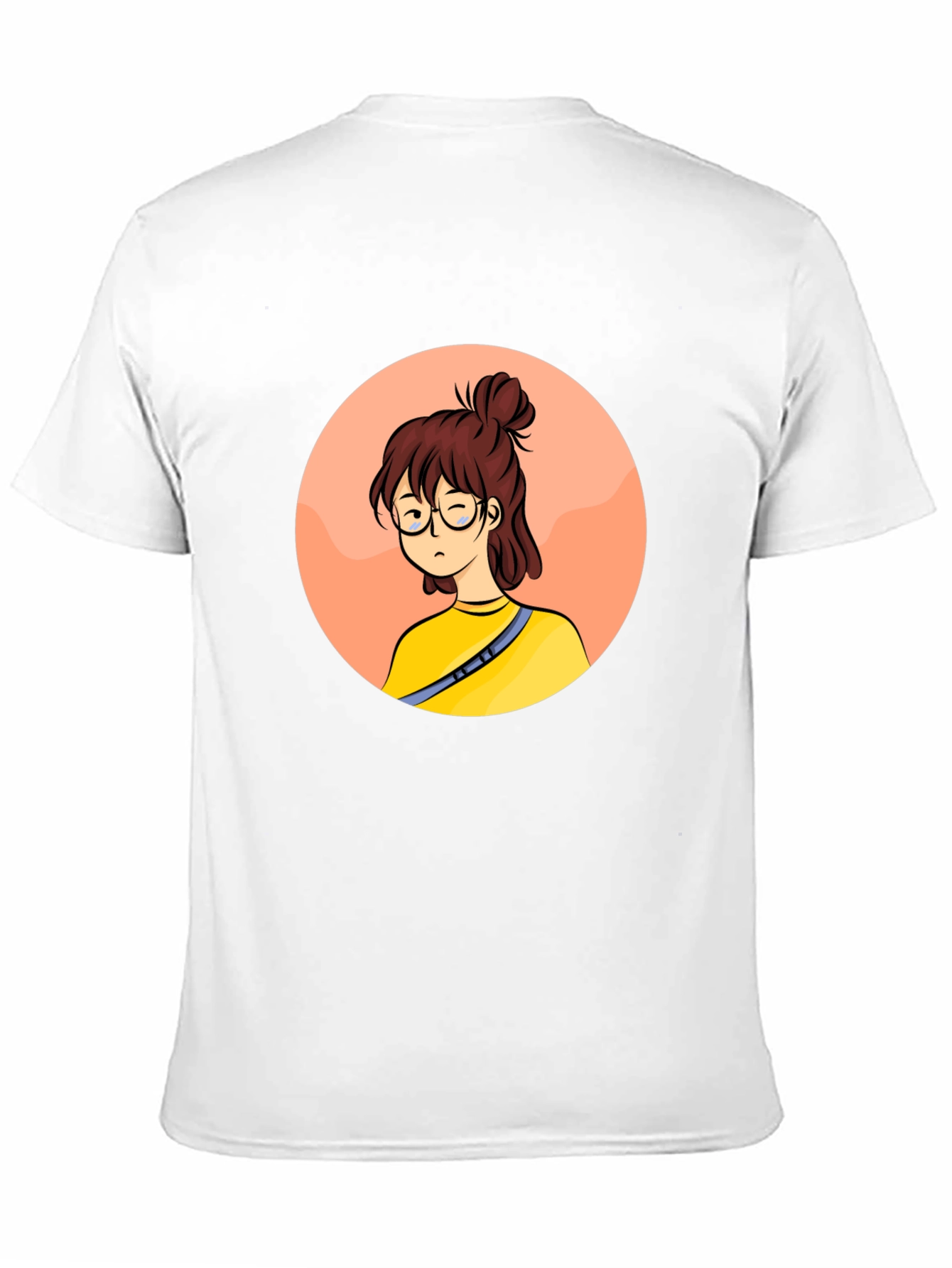 Cartoon Girl Graphic Black T-Shirt