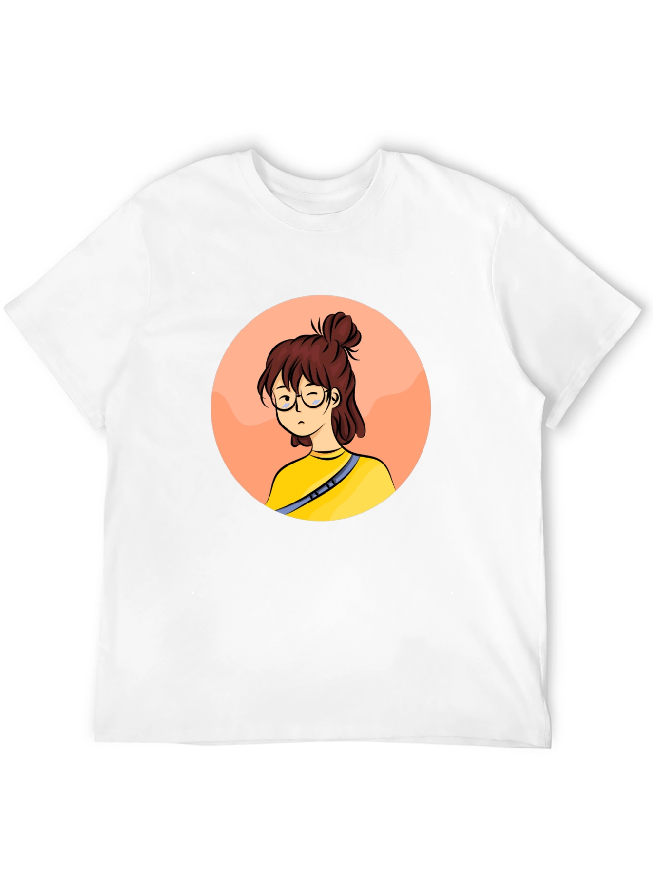 Cartoon Girl Graphic Black T-Shirt
