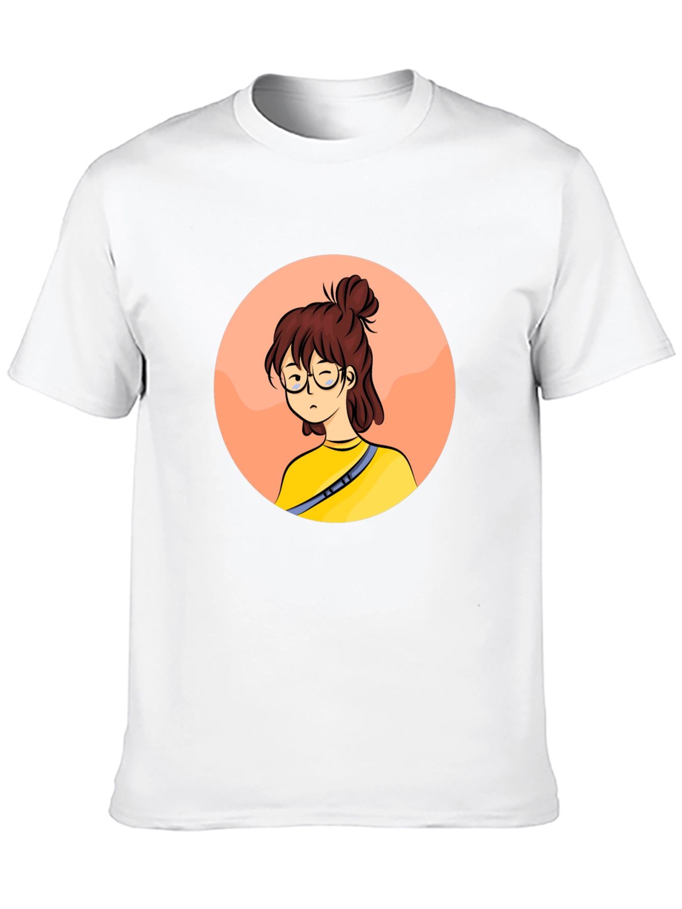 Cartoon Girl Graphic Black T-Shirt
