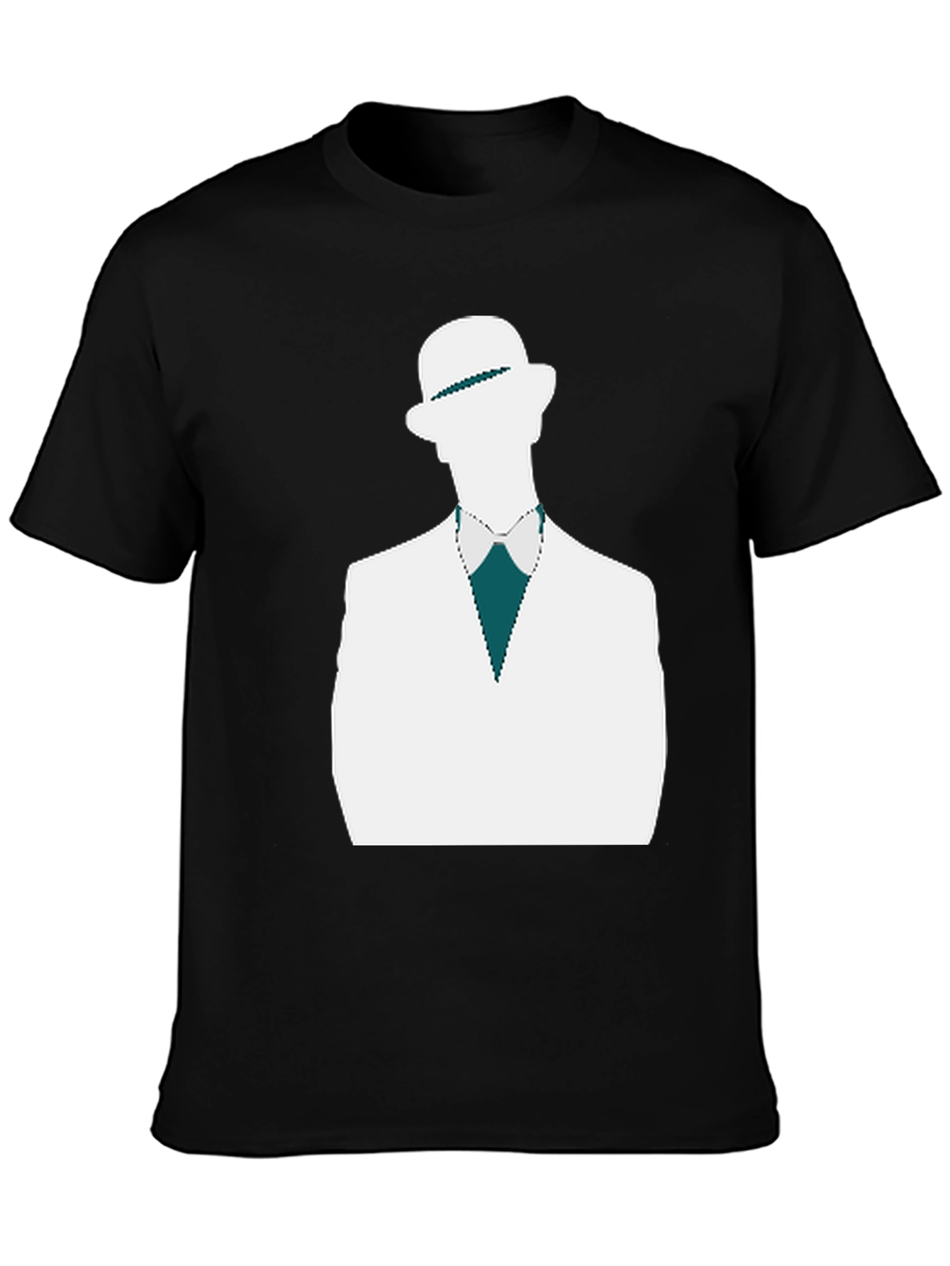 Stylish Black T-Shirt with Dapper Silhouette Design