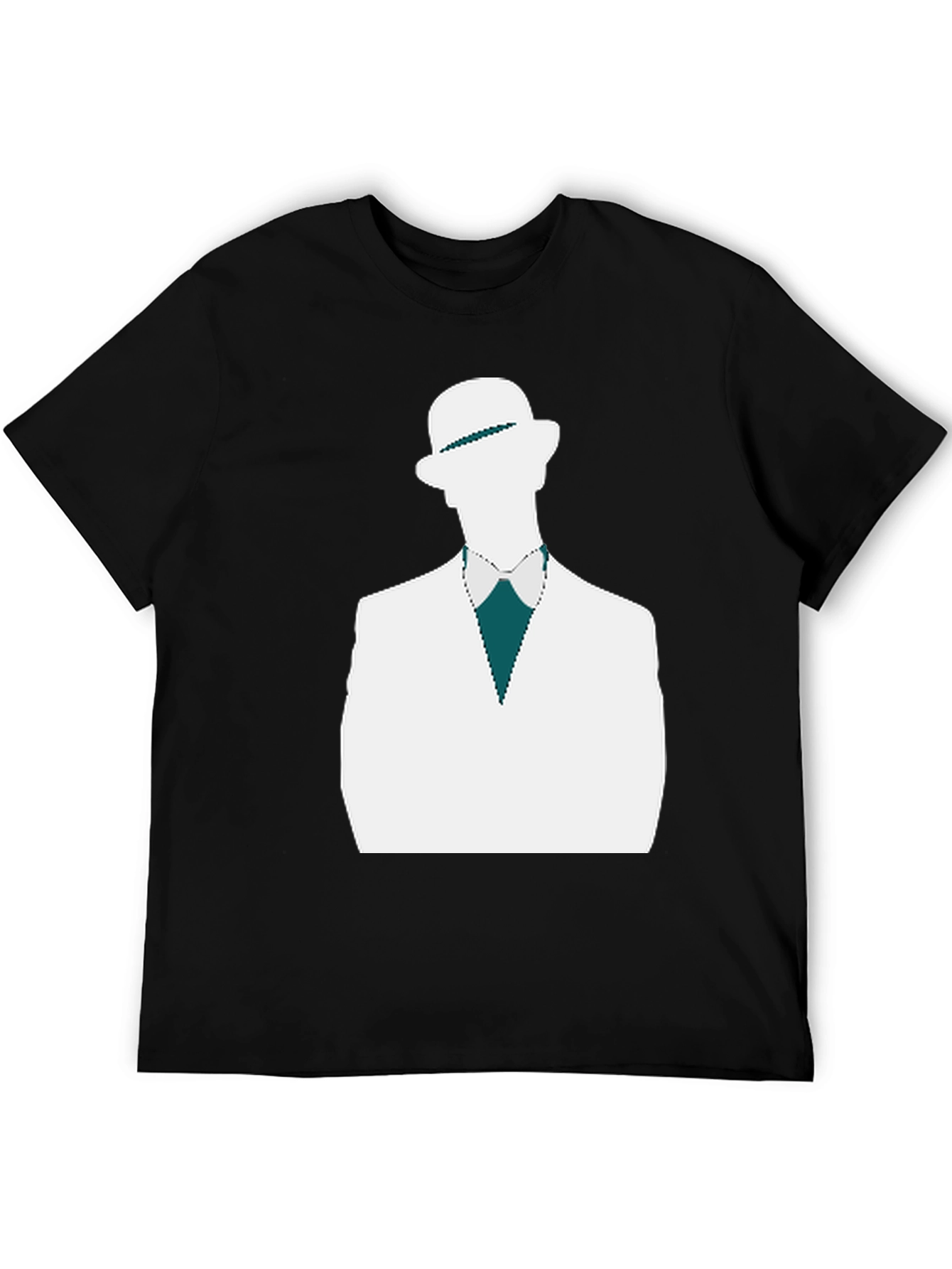 Stylish Black T-Shirt with Dapper Silhouette Design