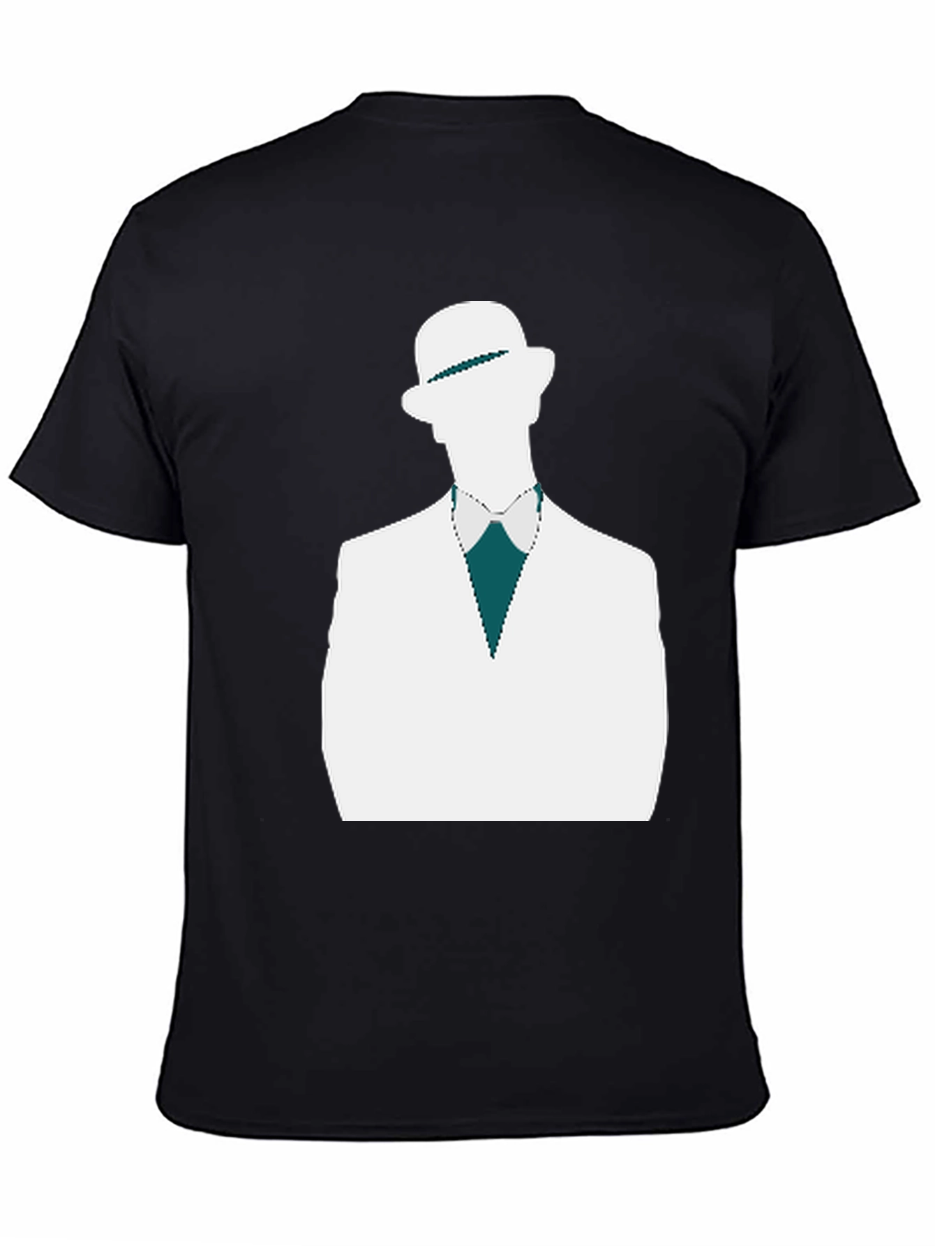Stylish Black T-Shirt with Dapper Silhouette Design