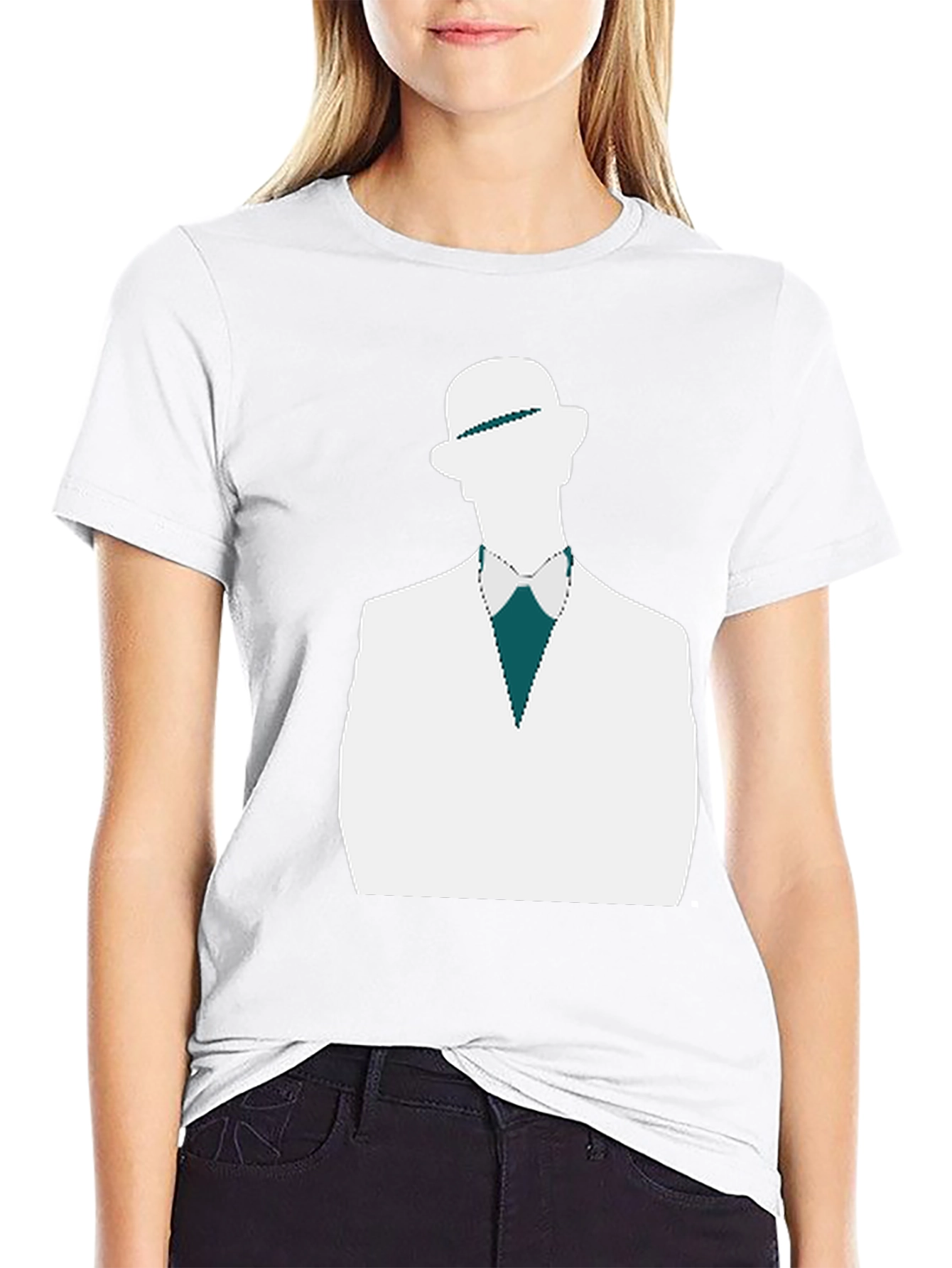 Stylish Black T-Shirt with Dapper Silhouette Design