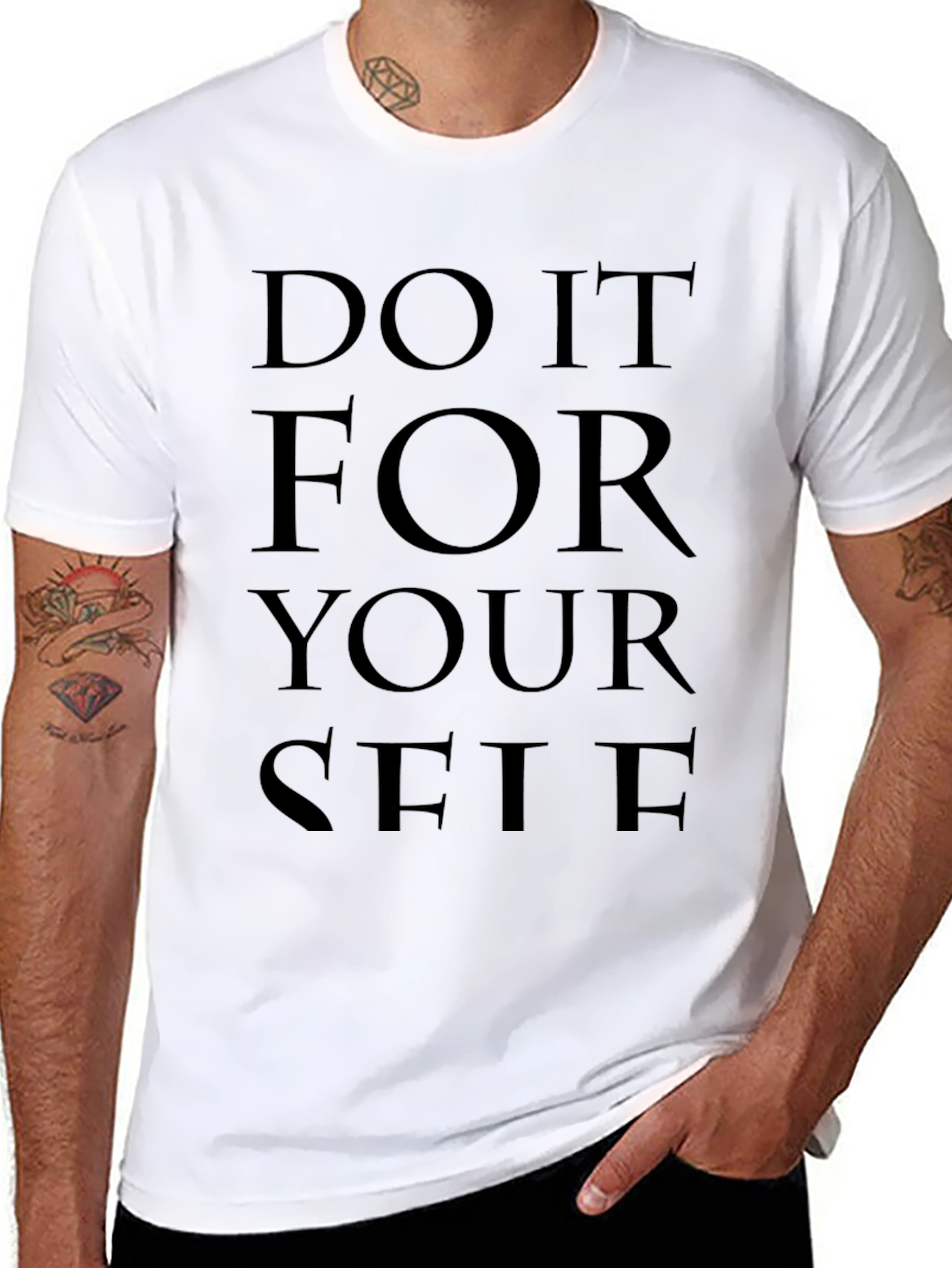 Motivational Do It For Yourself Black T-Shirt