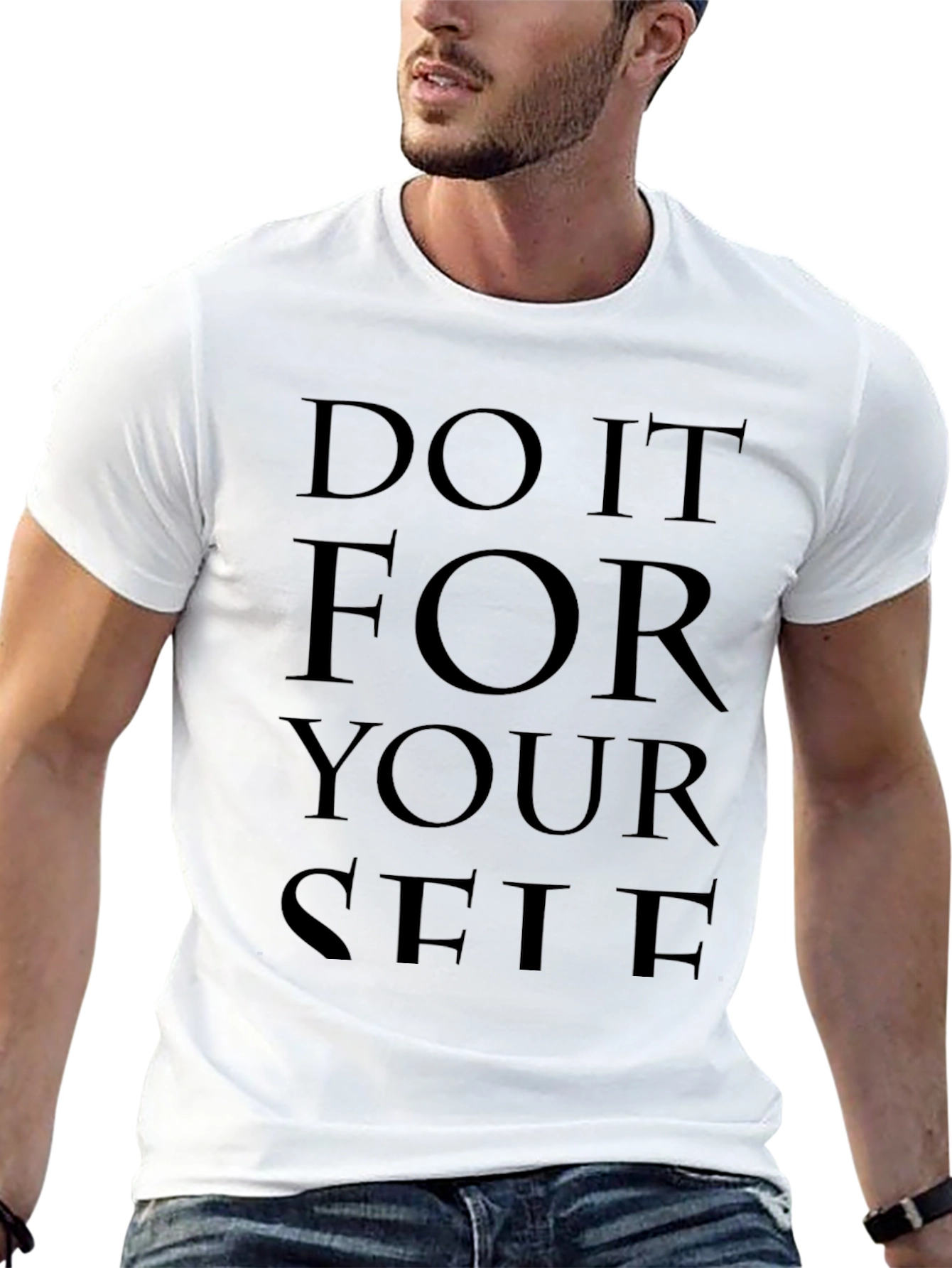 Motivational Do It For Yourself Black T-Shirt