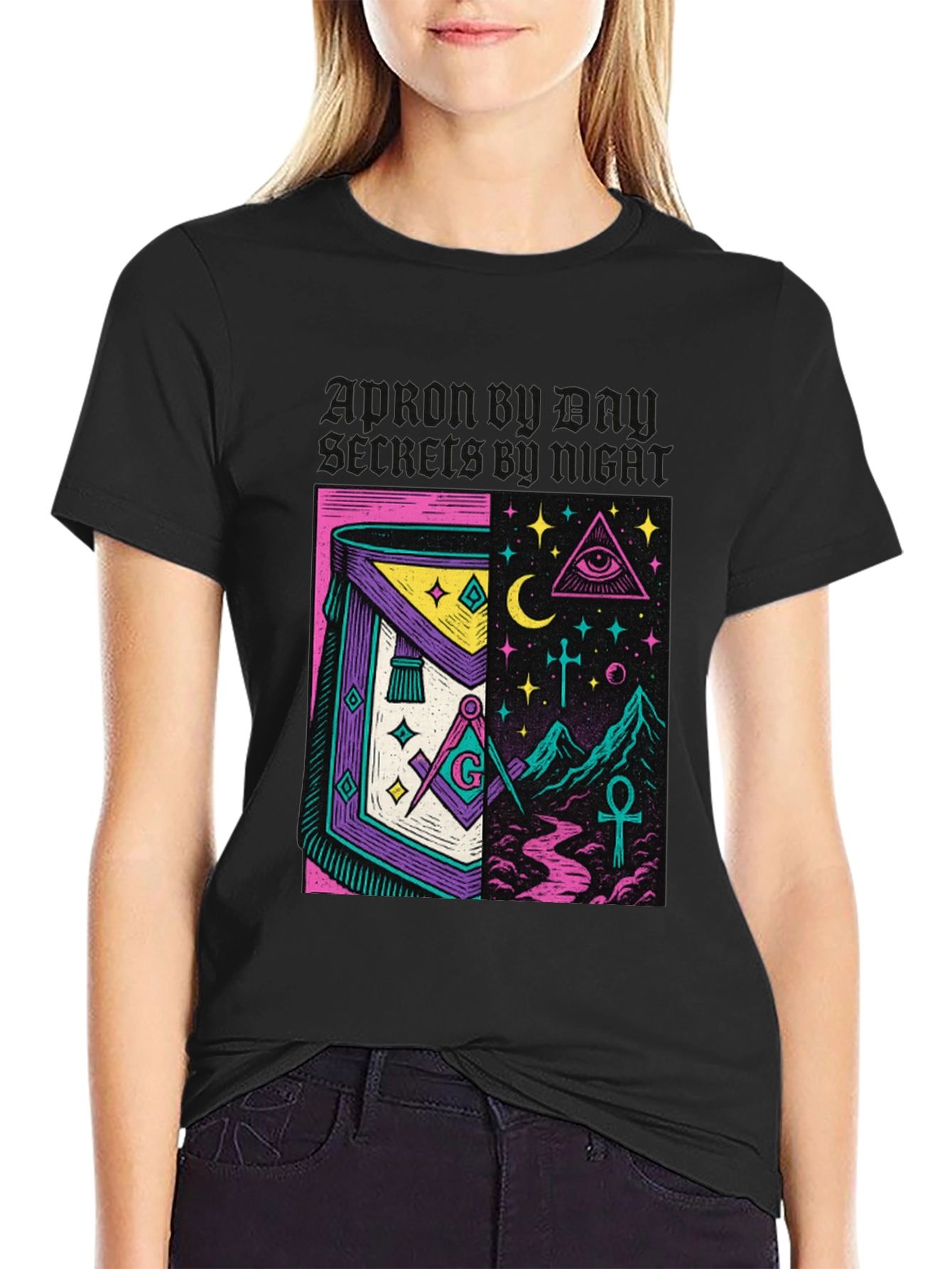 Mystic Masonic Graphic Tee - Unique Symbolism