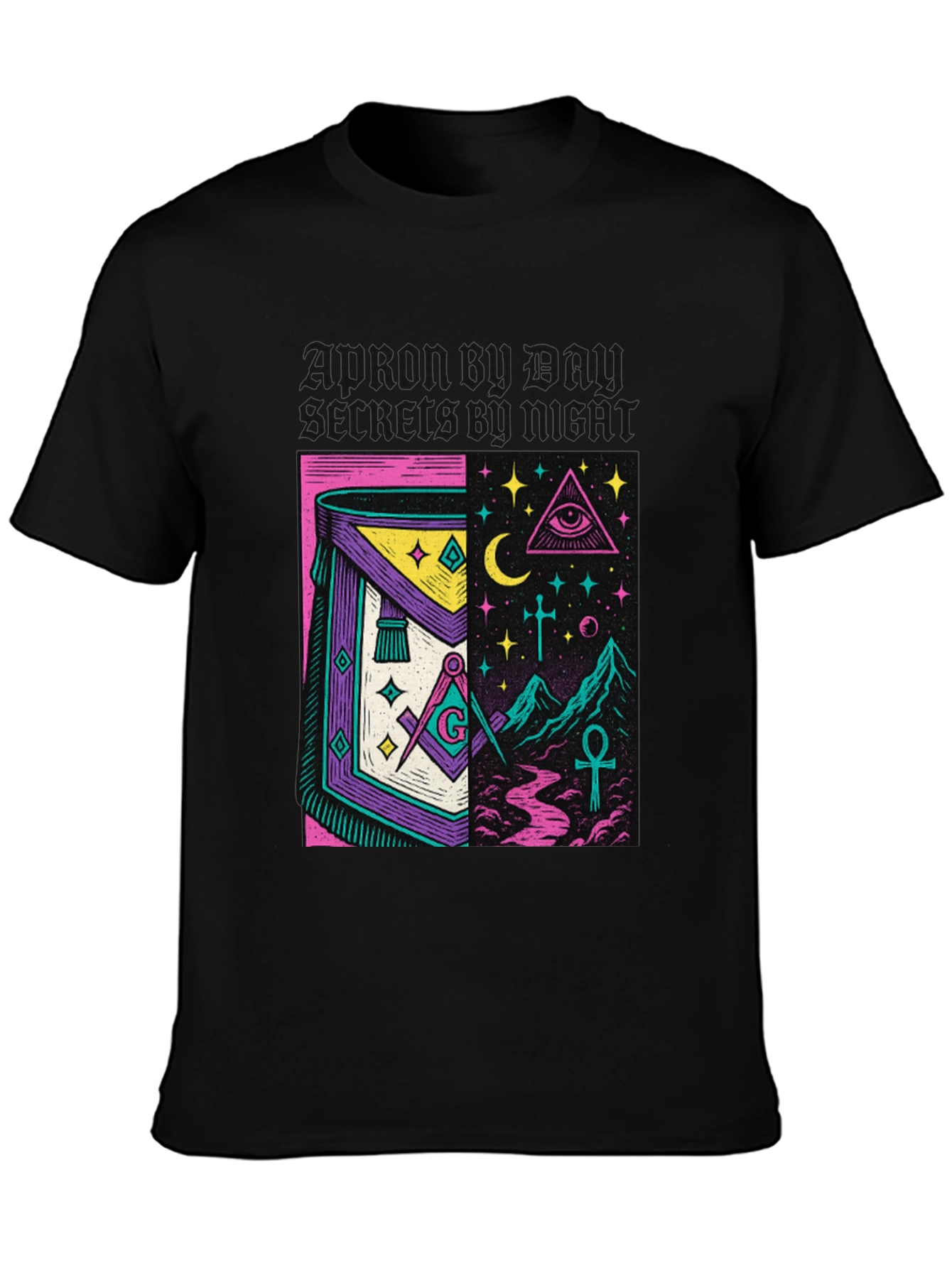 Mystic Masonic Graphic Tee - Unique Symbolism