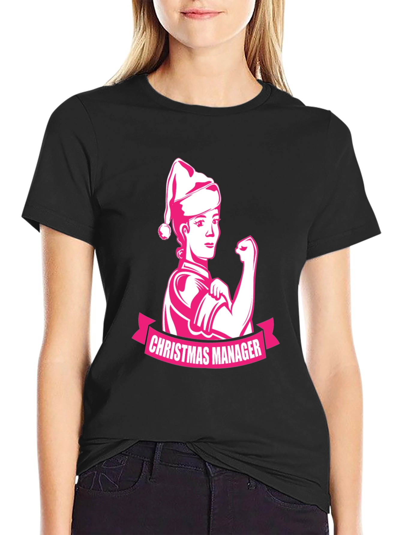 Christmas Manager Black T-Shirt