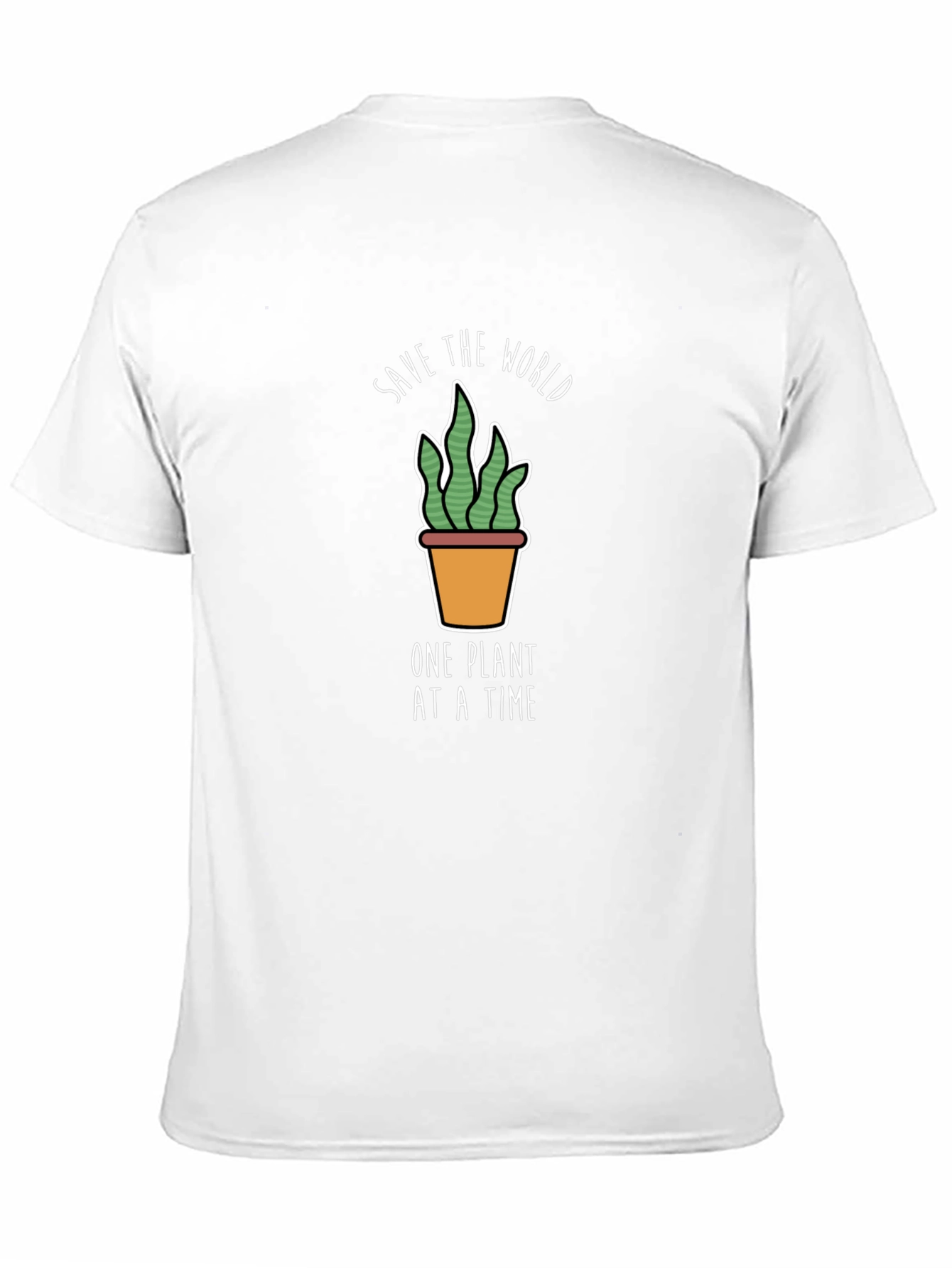 Eco-Friendly Save the World Plant Graphic T-Shirt