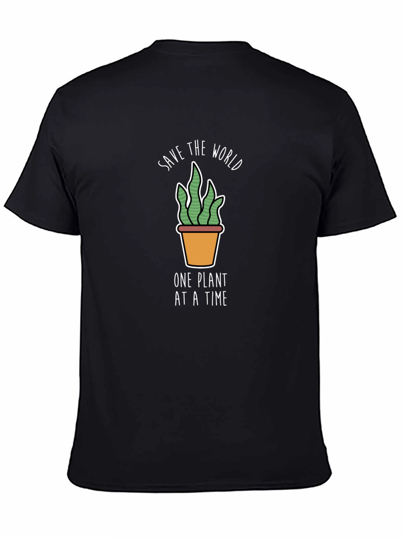 Eco-Friendly Save the World Plant Graphic T-Shirt