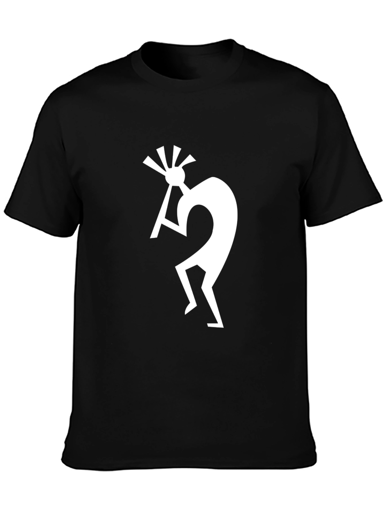 Kokopelli Graphic Tee - Black Cotton T-Shirt