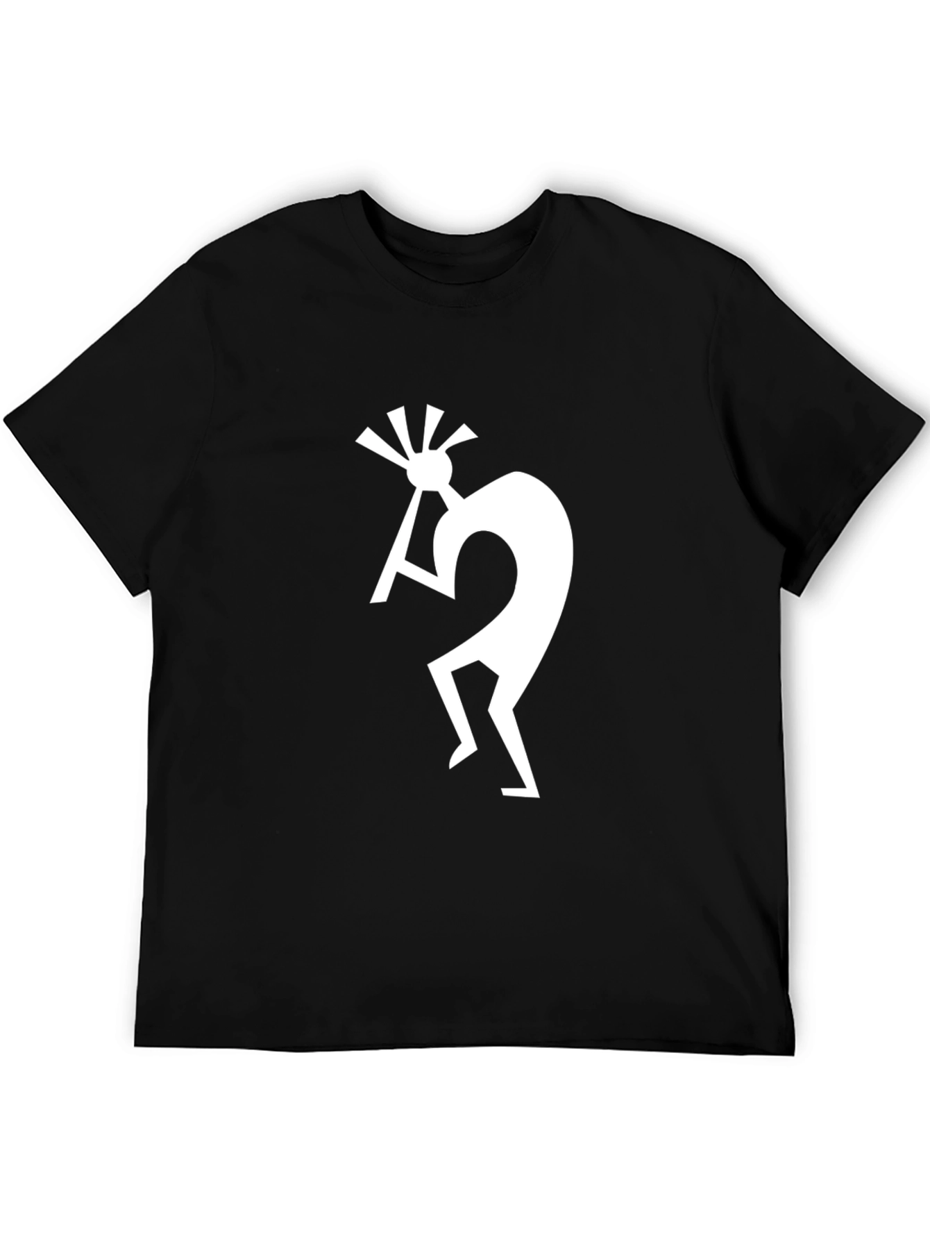 Kokopelli Graphic Tee - Black Cotton T-Shirt